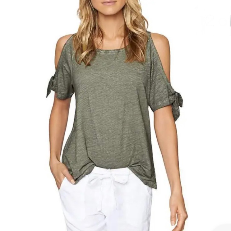 Nwot Sanctuary Lou-Lou Cold-Shoulder Short Sleeve T-Shirt